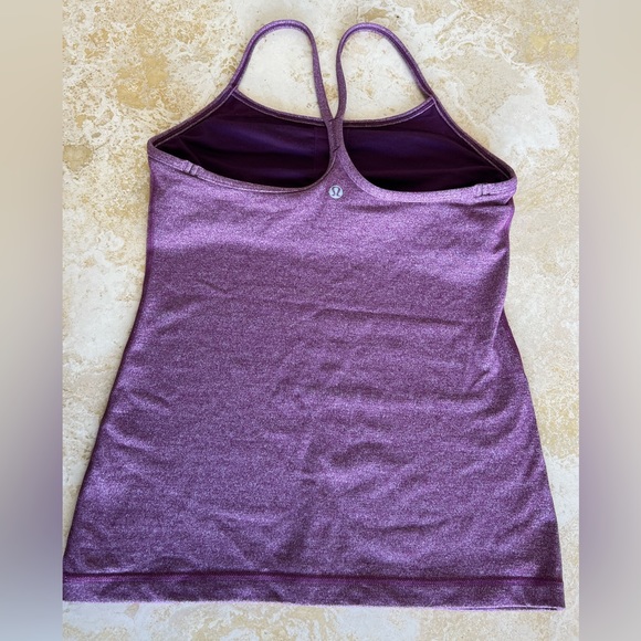 Lululemon Racerback Tank with Built-in Bra- Size 6, Purple - Picture 2 of 3